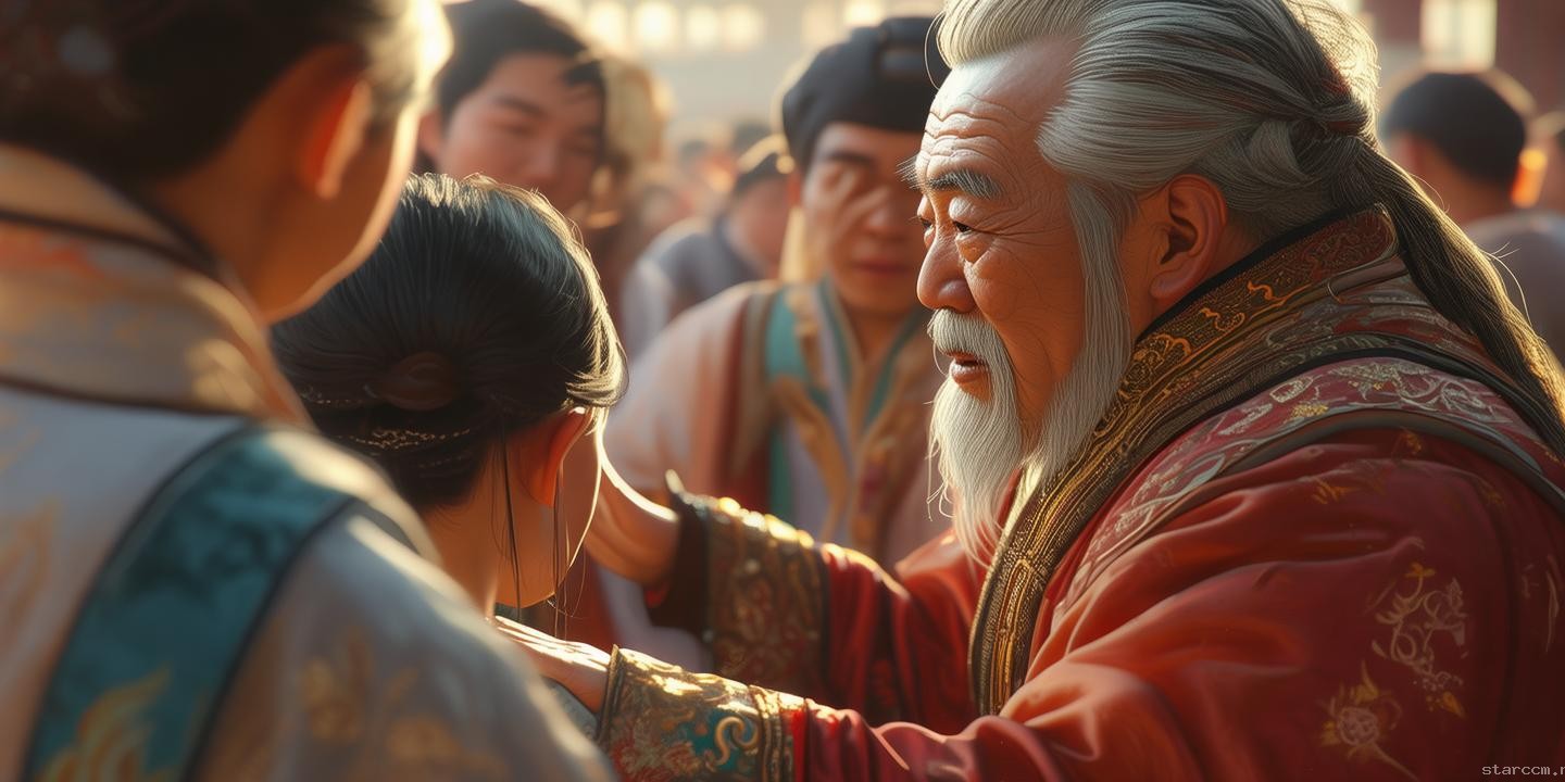 老师穿状元服与考生击掌送祝福：考前激励的温馨记忆